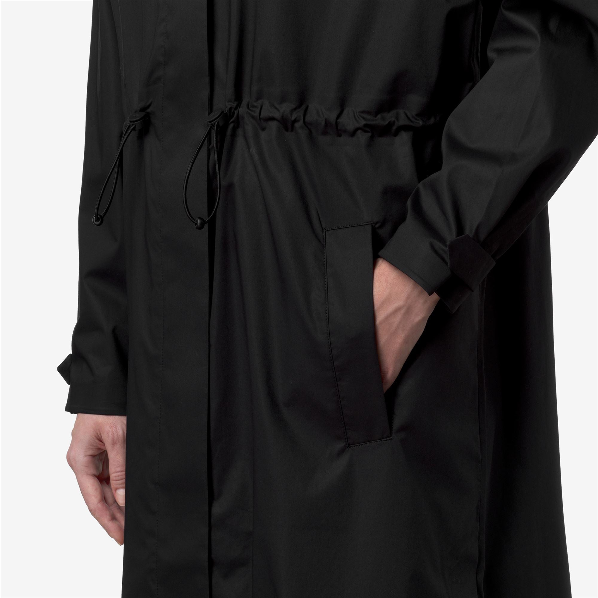 k-way-barbrein-cotton-3layers-manteau-long-femme-black-pure image 4