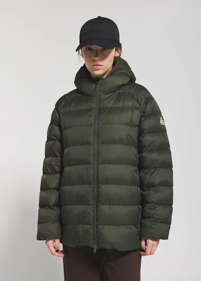pyrenex-arial-doudoune-fine-capuche-homme-kaki-fonc image 1