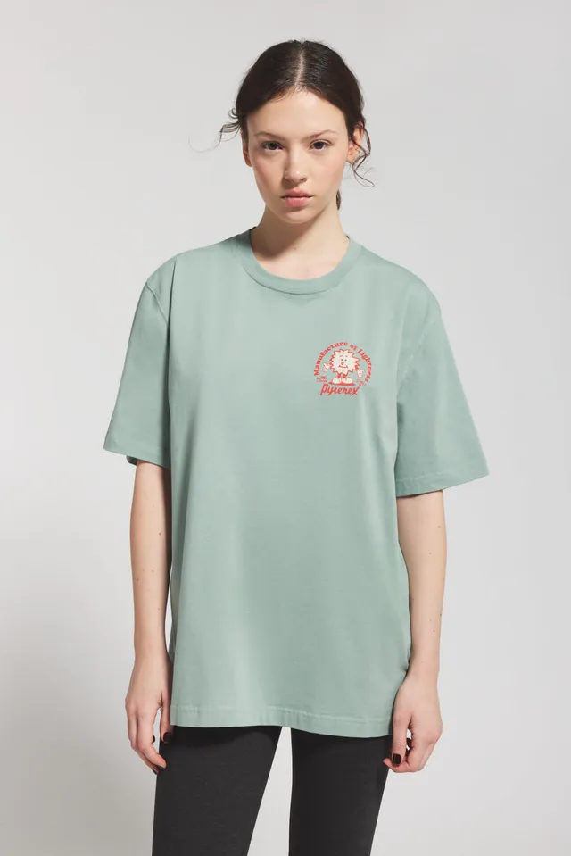pyrenex-mfg-tee-t-shirt-unisexe-coton-bio-vert-d-eau image 1