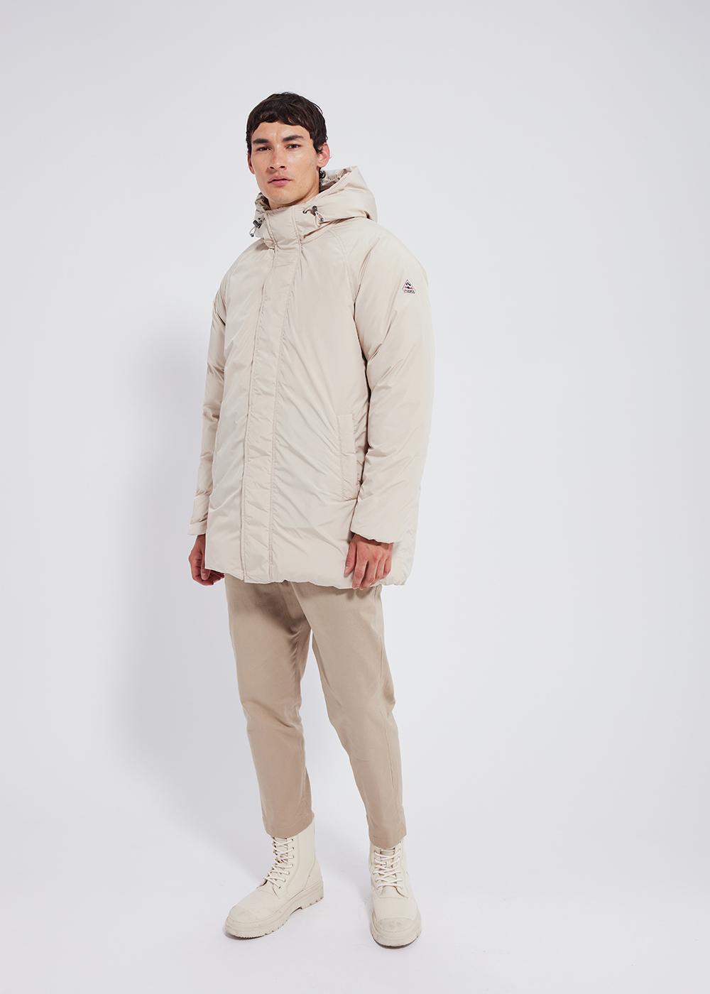 pyrenex-spark-parka-capuche-homme-en-duvet-brown-rice image 1