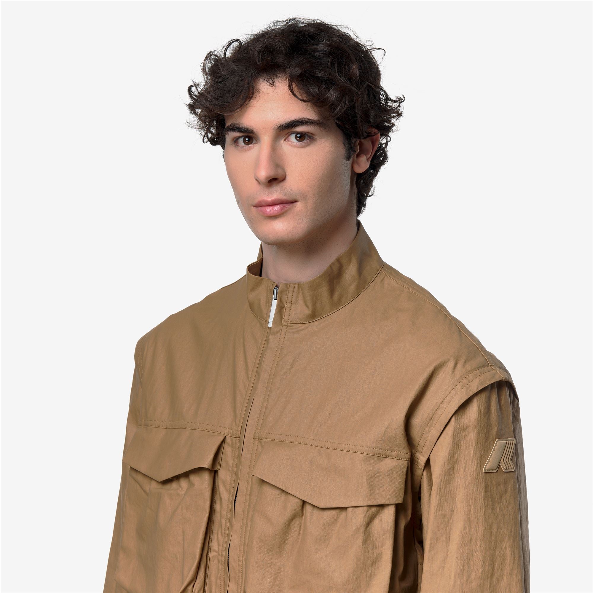 k-way-orian-natural-blend-veste-courte-homme-brown-bistre-combo image 4