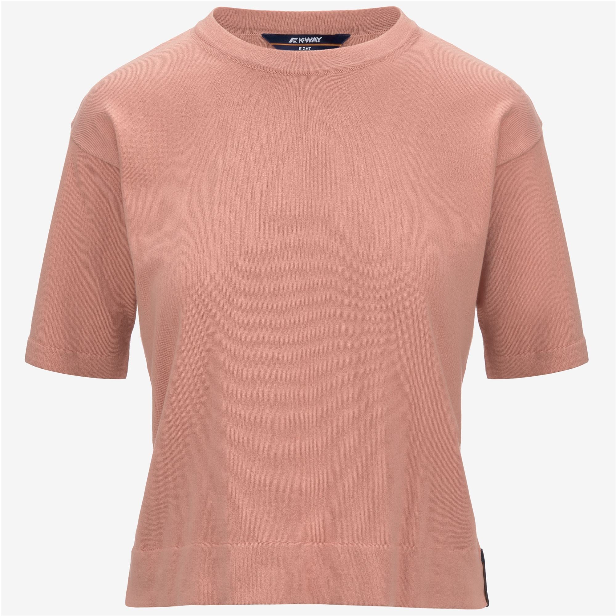 k-way-esmer-pull-over-maille-femme-rose-brown image 5