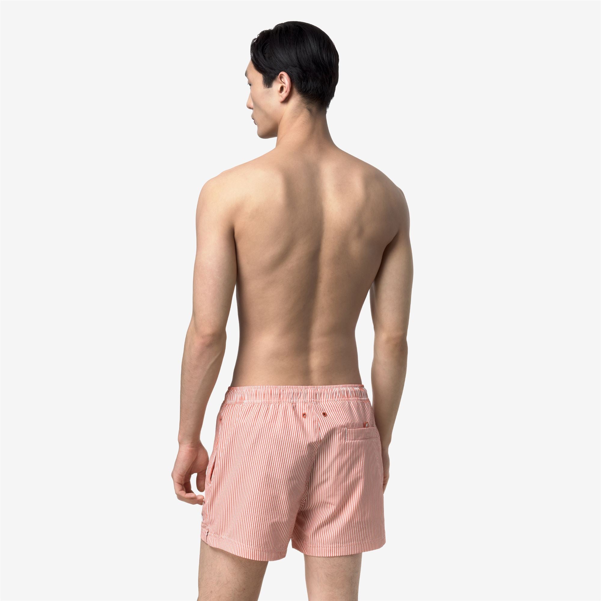 k-way-hazel-mid-stripes-beach-maillot-de-bain-homme-white-orange-brownish image 3