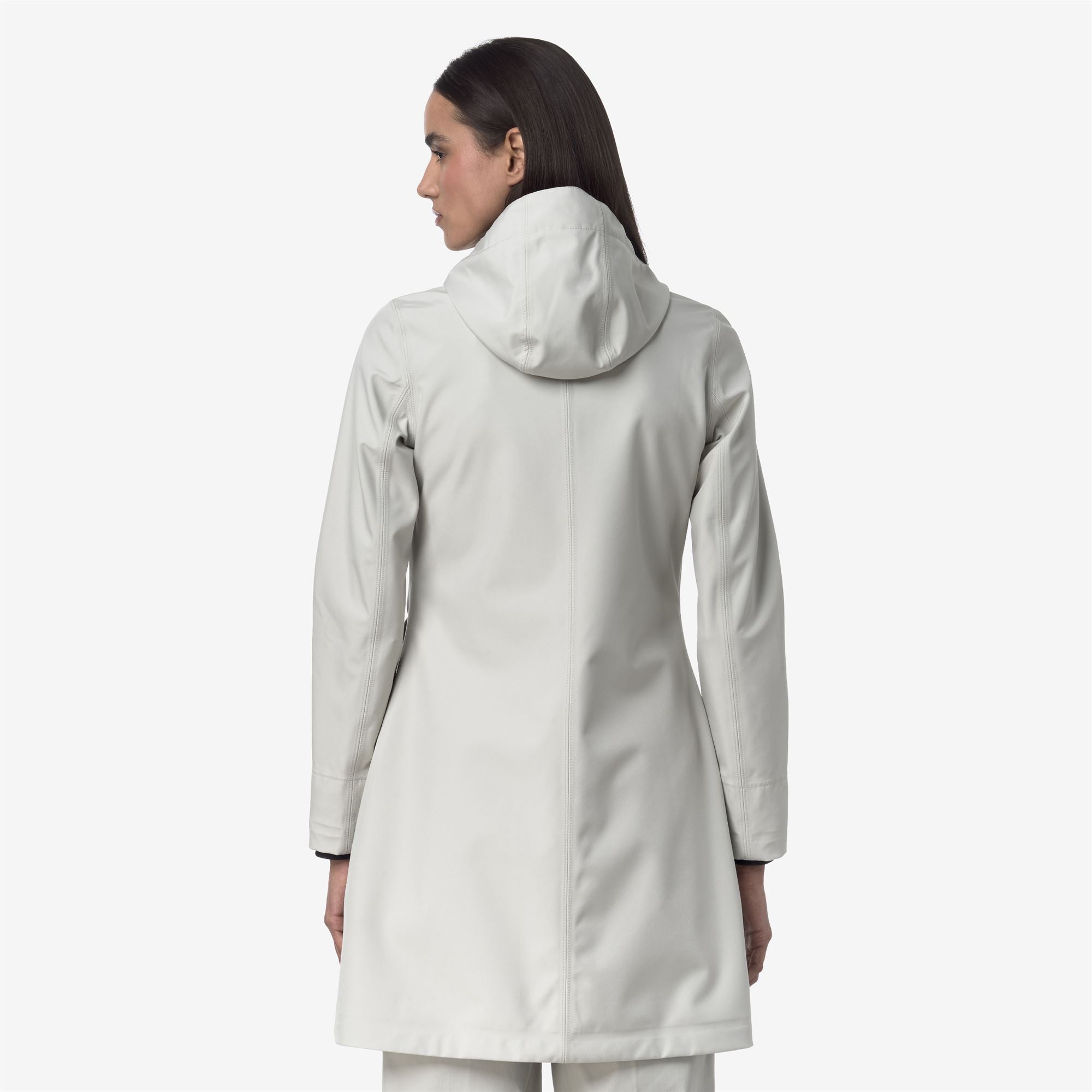 k-way-stephy-bonded-jersey-veste-longueur-3-4-femme-beige-lt image 3