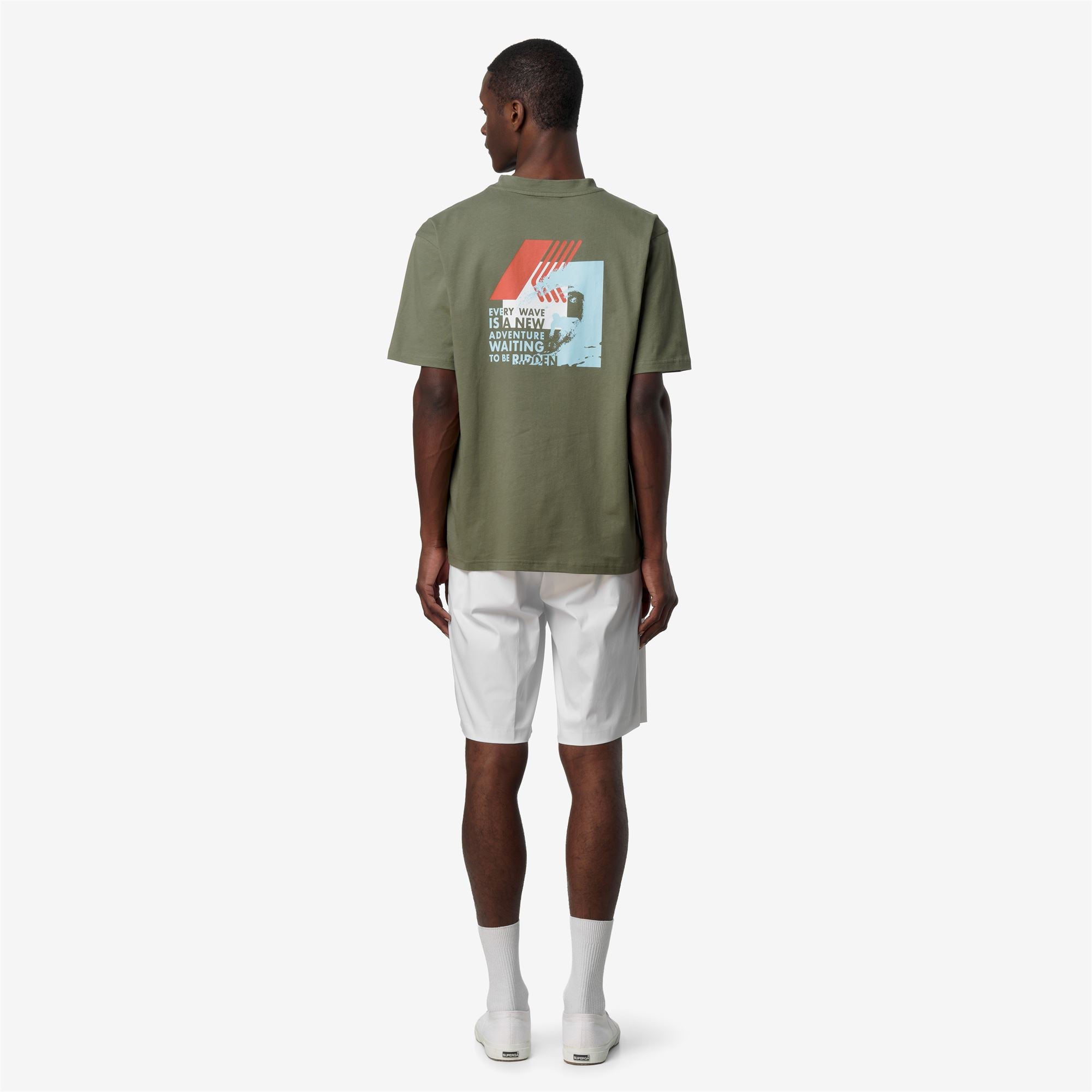 k-way-solo-jersey-wave-t-shirt-homme-green-lichen image 3