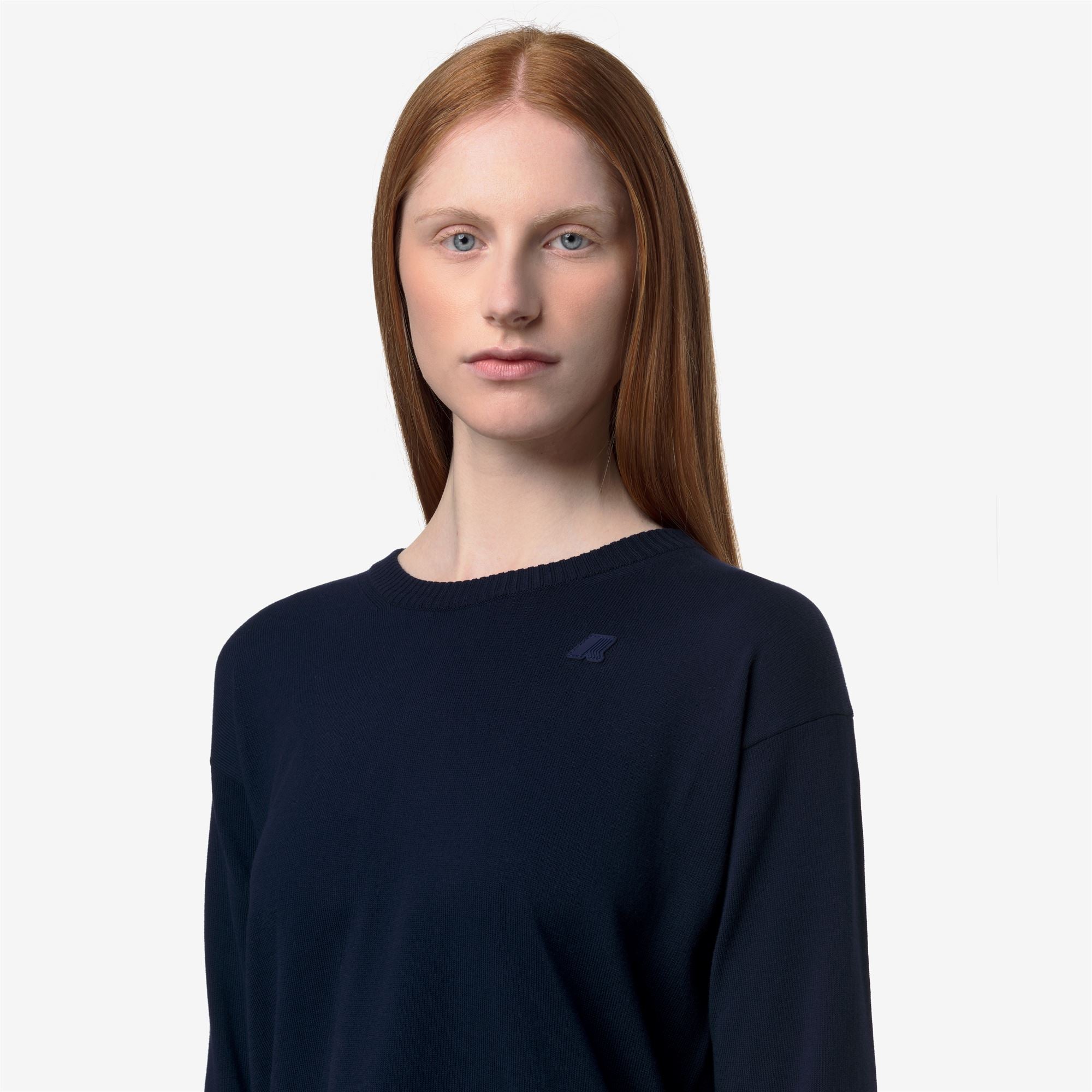 k-way-domitine-cotton-ps-pull-over-femme-blue-depth image 4