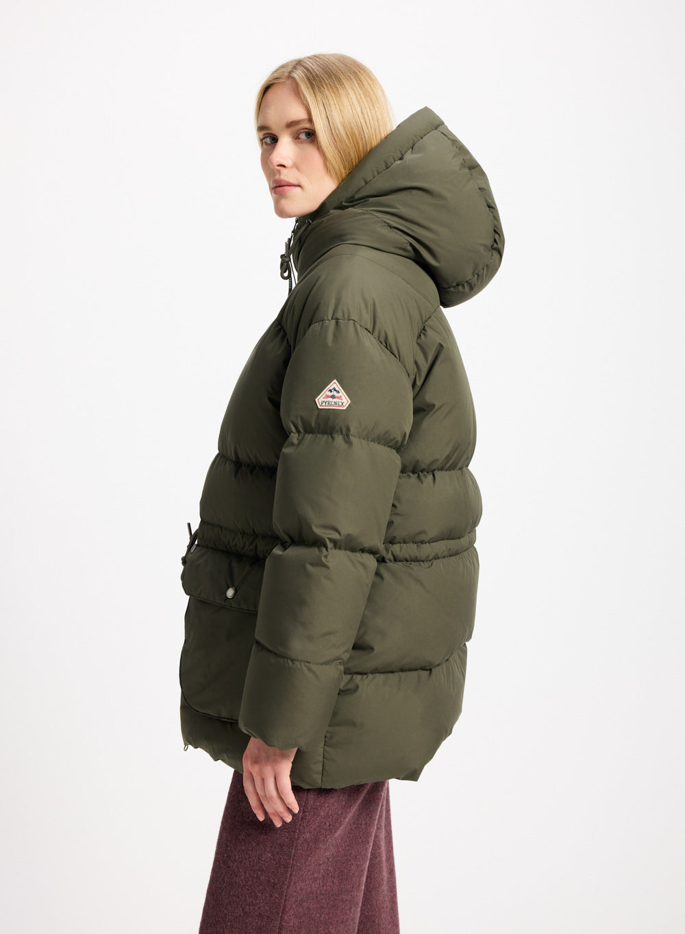 doudoune-hiver-femme-pyrenex-aule-capuche-kaki image 4