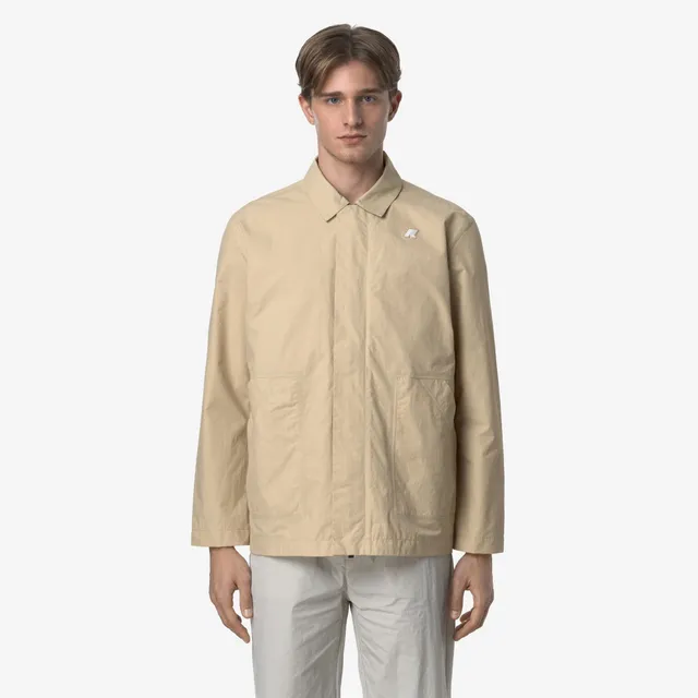 k-way-broen-cotton-nylon-veste-court-homme-beige-rope image 1
