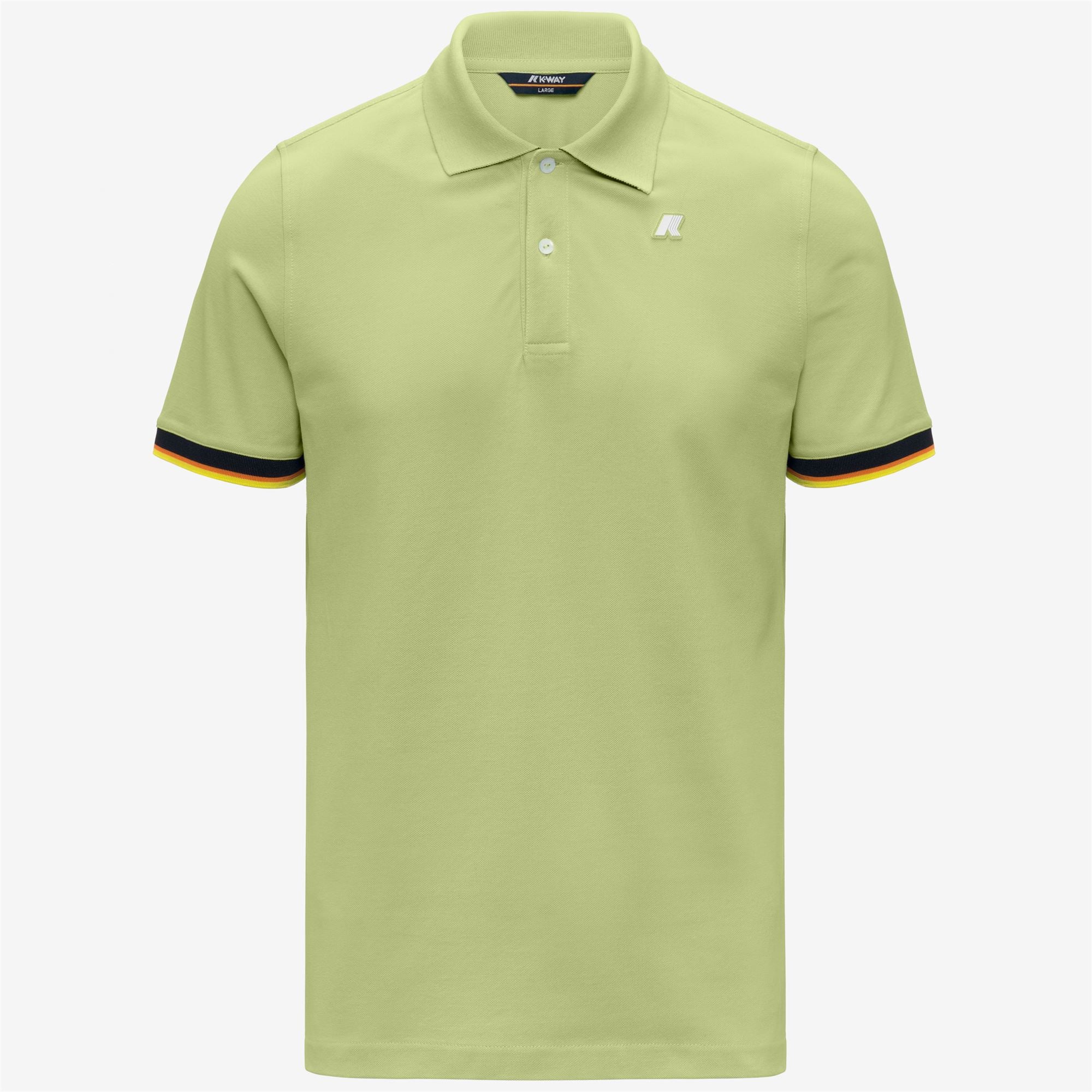 k-way-vincent-pique-slim-polo-homme-green-dk-lime image 5