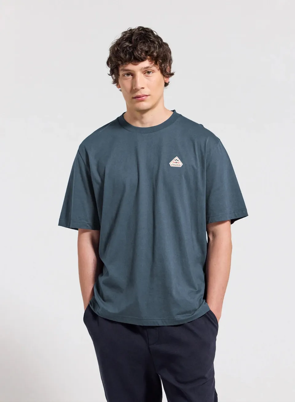pyrenex-classic-t-shirt-unisexe-bleu-azur-coton-bio image 1