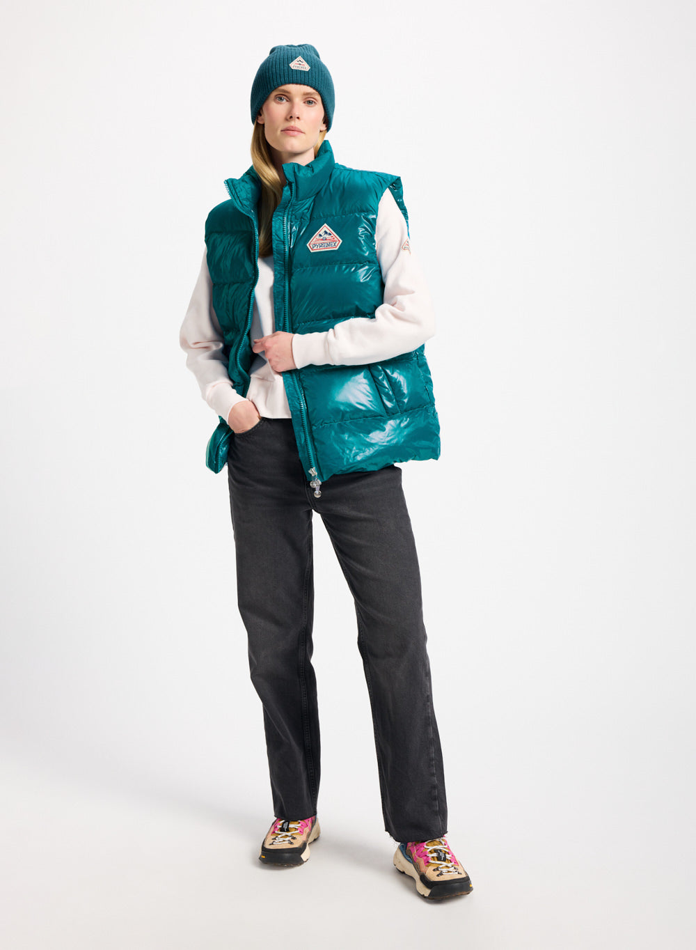 pyrenex-john-doudoune-sans-manche-unisexe-bleu-turquoise image 4
