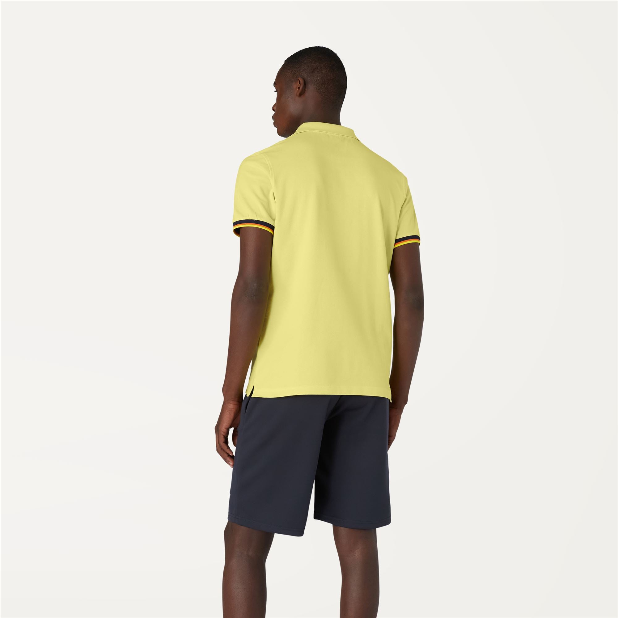 k-way-vincent-contrast-stretch-polo-homme-yellow-sheen image 3