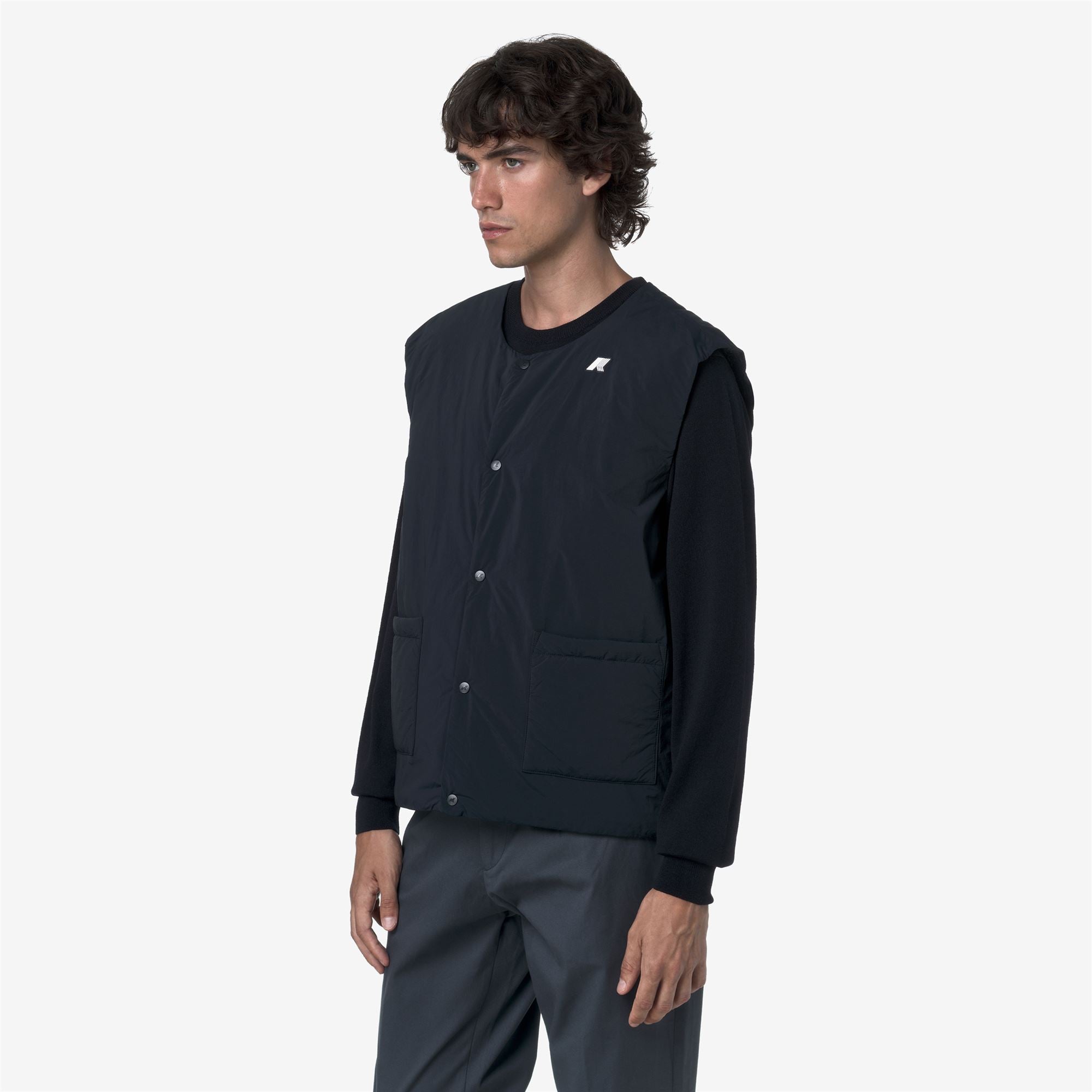 k-way-valty-plain-warm-gilet-homme-blue-depth image 2