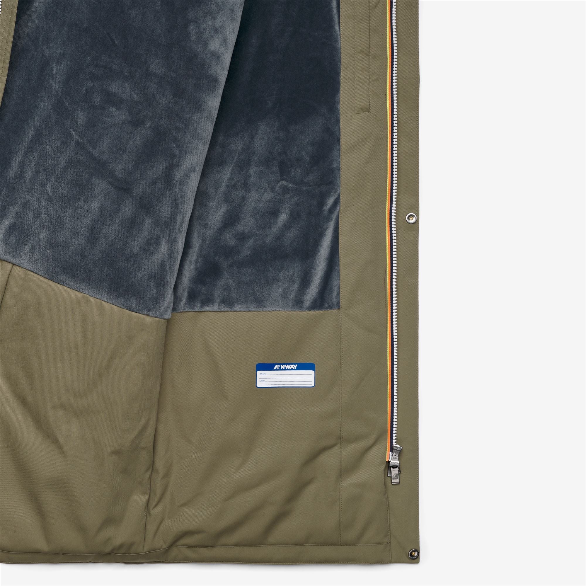 k-way-jarno-twill-marmotta-veste-3-4-homme-green-army-blue-airforce image 6