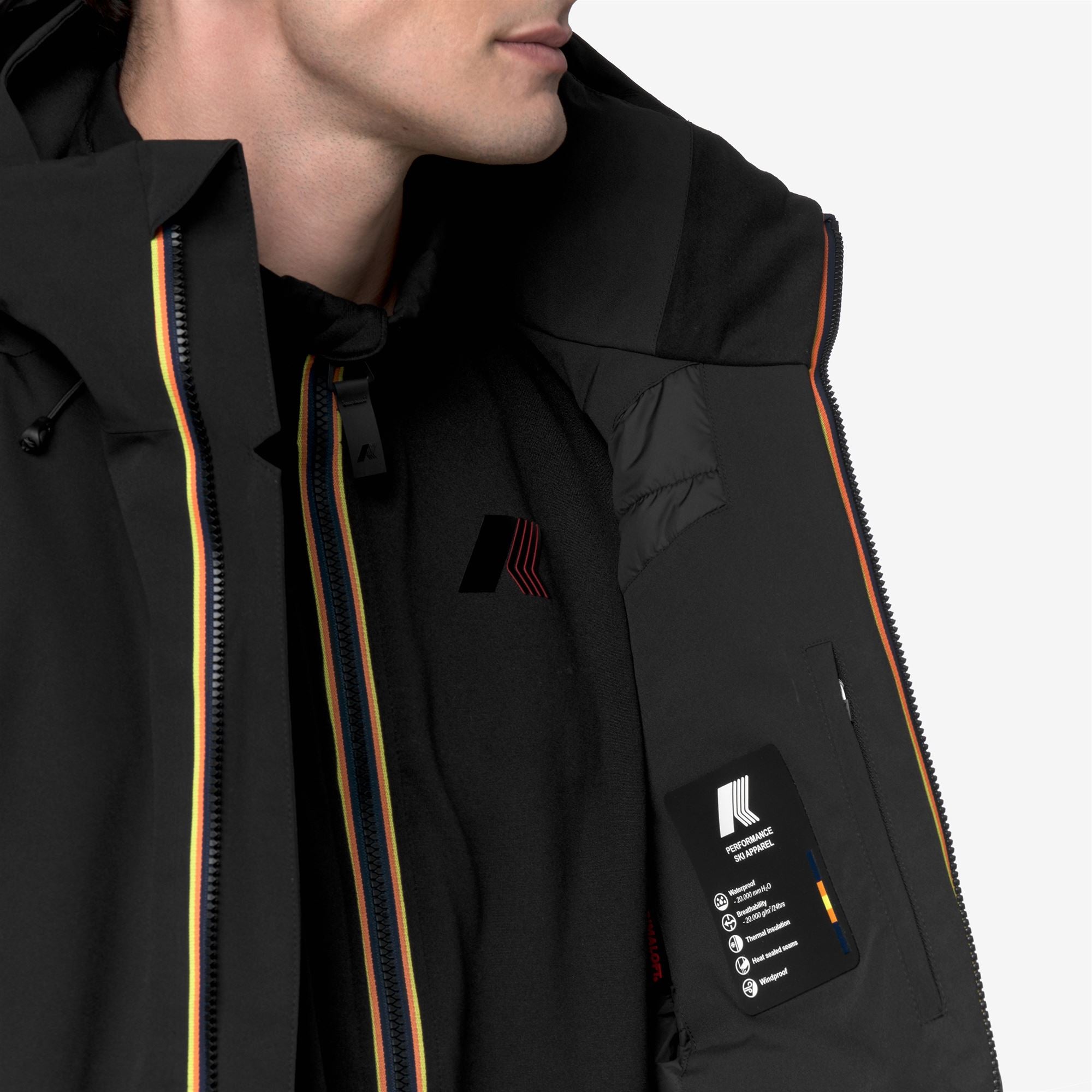 k-way-lesarcs-2l-twill-veste-de-ski-milieu-homme-black-pure image 4
