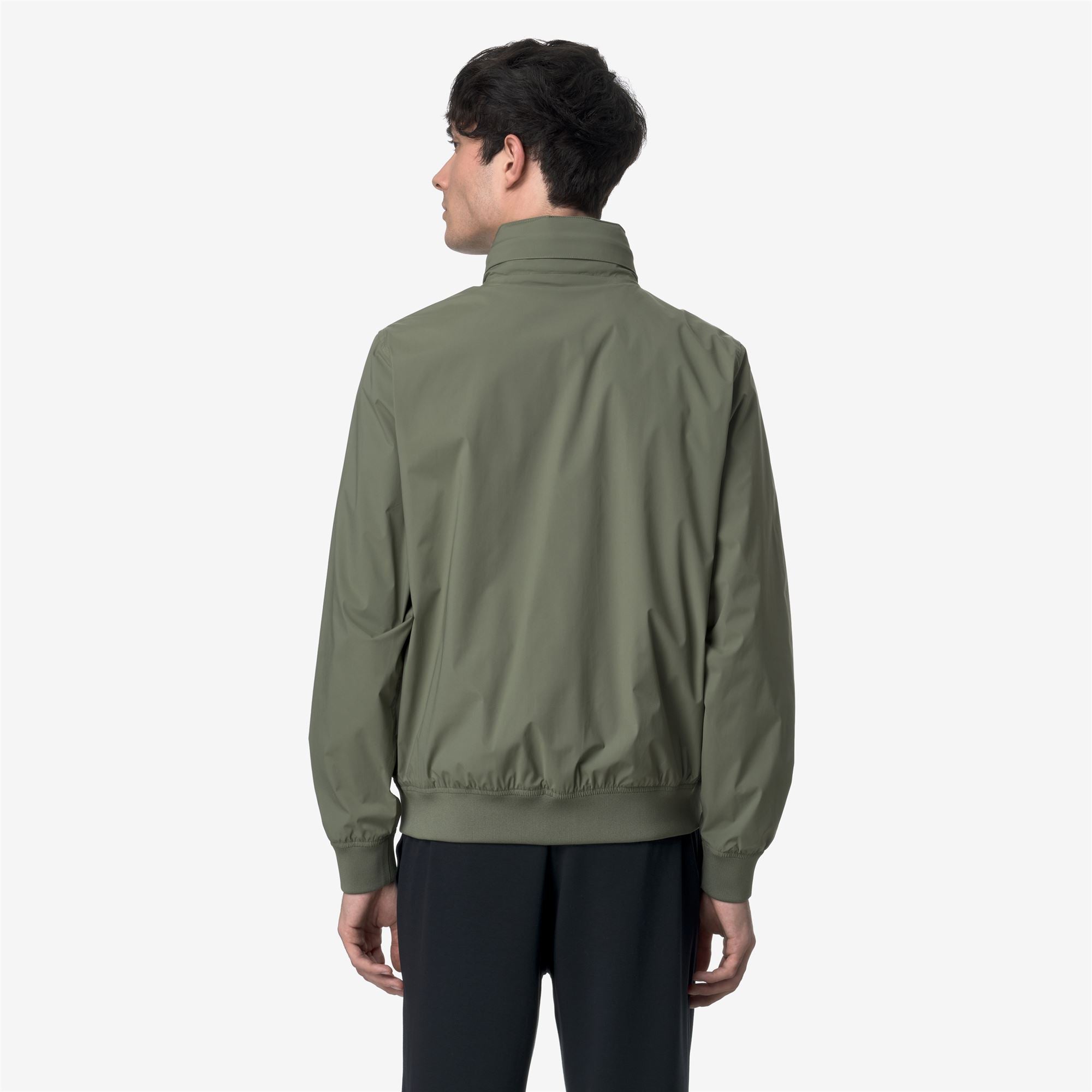 k-way-amaury-stretch-nylon-jersey-veste-courte-homme-green-lichen image 3