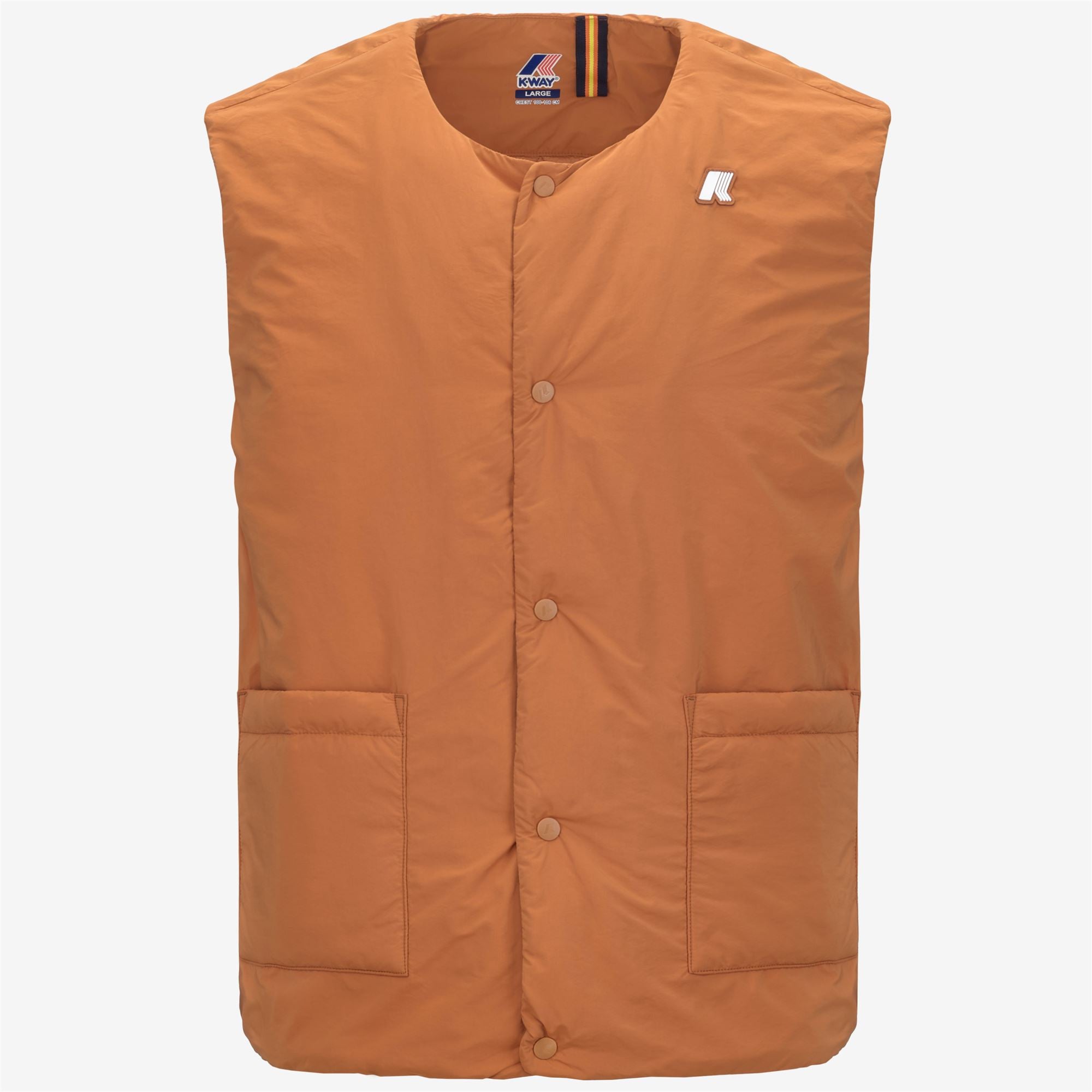 k-way-valty-plain-warm-gilet-homme-orange-adobe image 5