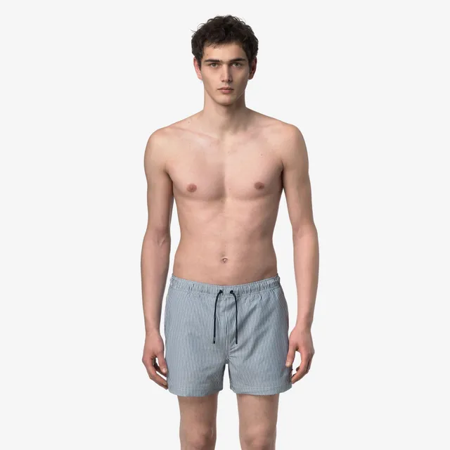 k-way-hazel-mid-stripes-maillot-bain-homme-white-blue-depth image 1