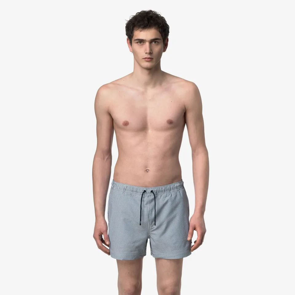 k-way-hazel-mid-stripes-maillot-bain-homme-white-blue-depth image 1