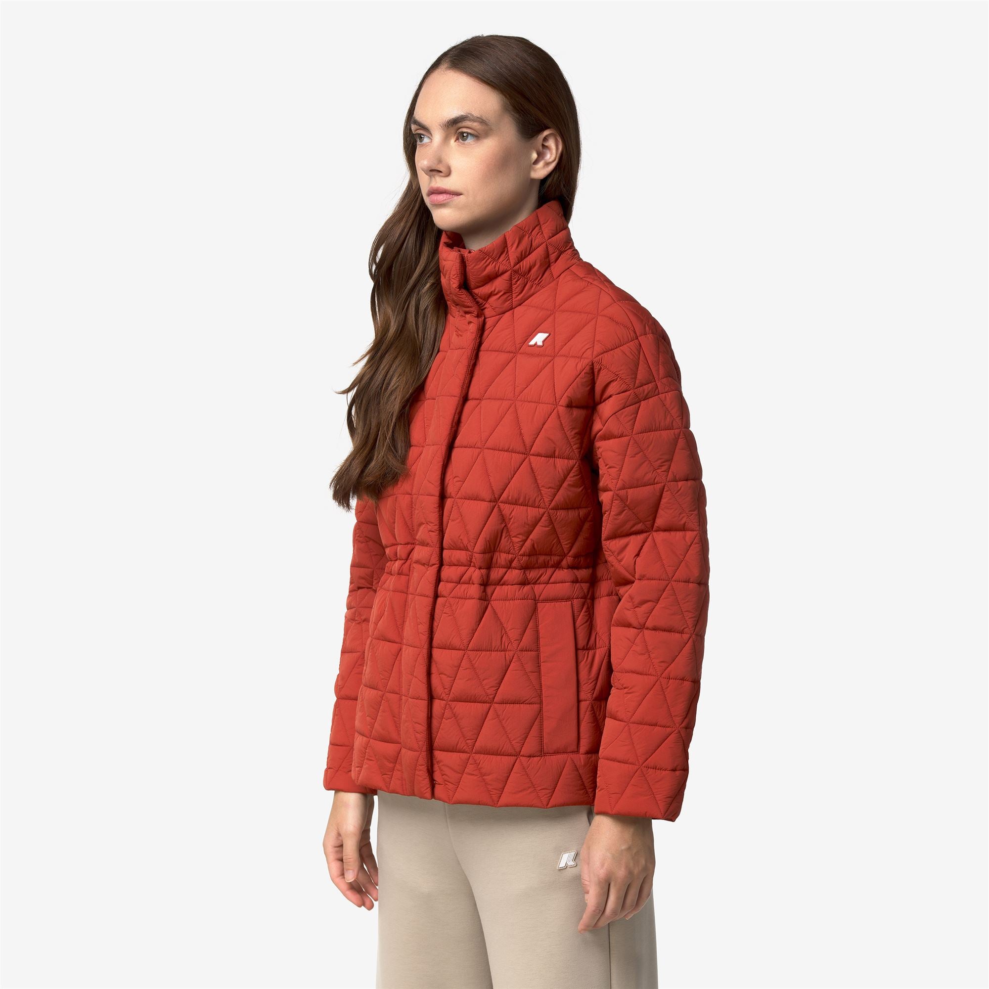 k-way-selene-diamond-quilted-warm-veste-mi-longue-femme-red-dk-chili image 2