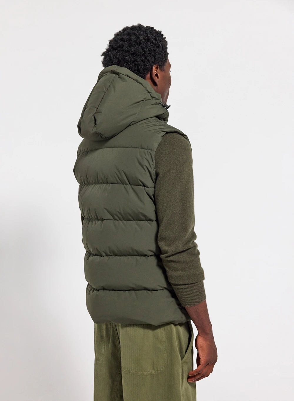 pyrenex-spoutnic-gilet-sans-manche-kaki-fonc-capuche-amovible image 3