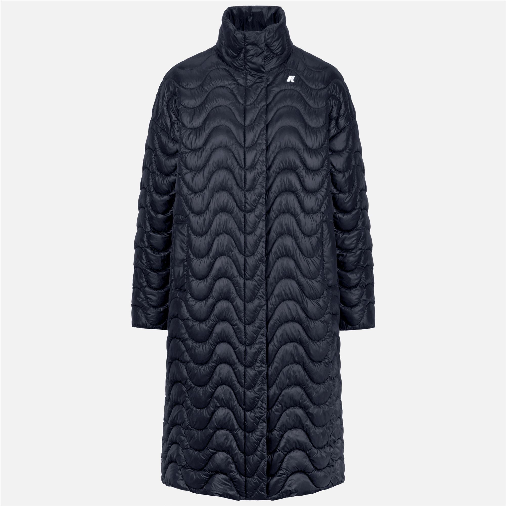 k-way-sonja-quilted-warm-veste-longue-femme-blue-depth image 5