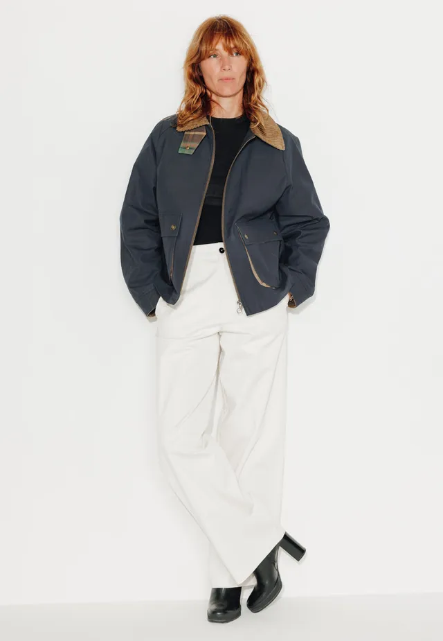 trench-coat-sorbus-imperm-able-court-oversize-coton-staywax-marine image 1
