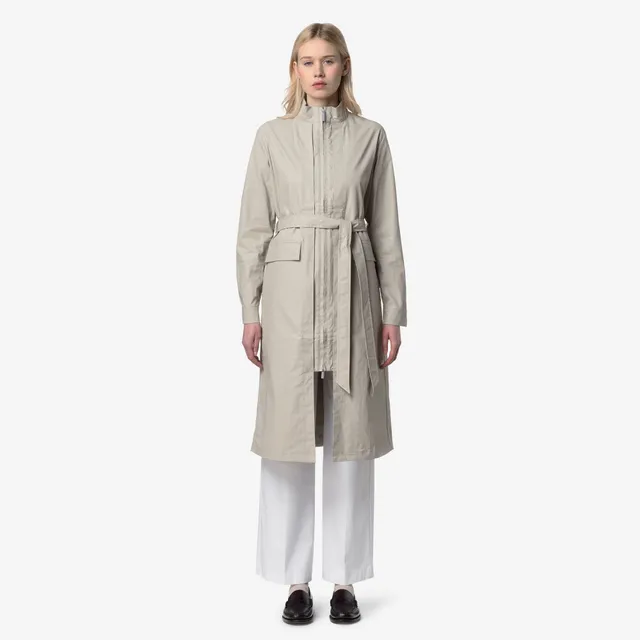 k-way-horien-natural-blend-veste-longue-femme-beige-lt-combo image 1