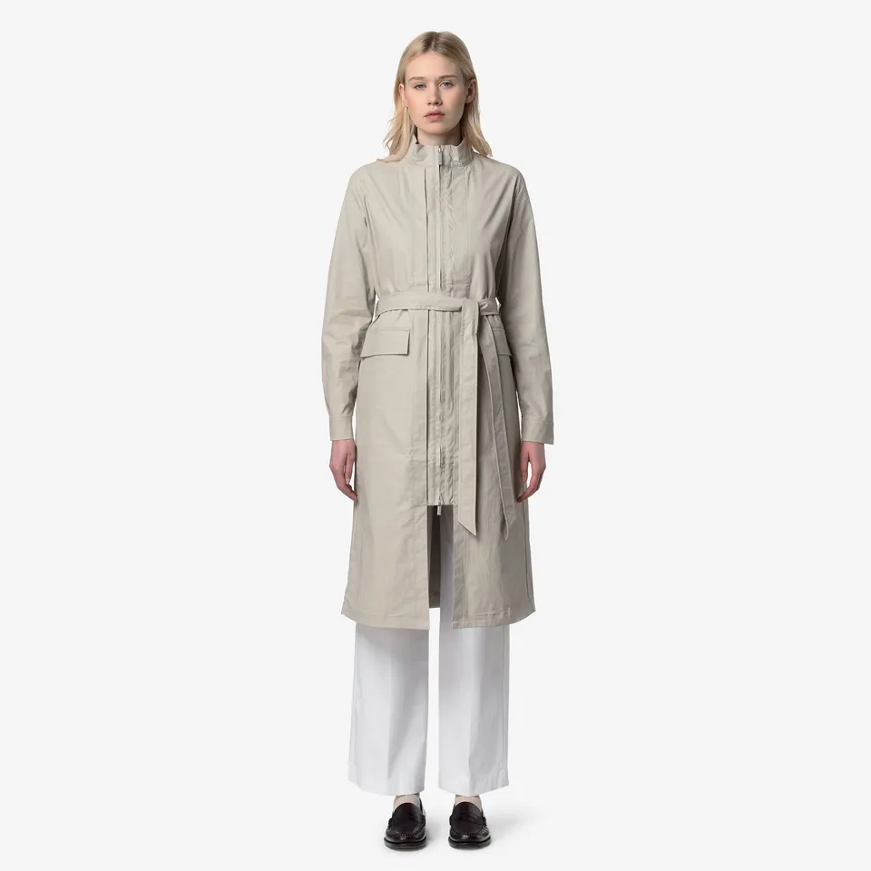 k-way-horien-natural-blend-veste-longue-femme-beige-lt-combo image 1