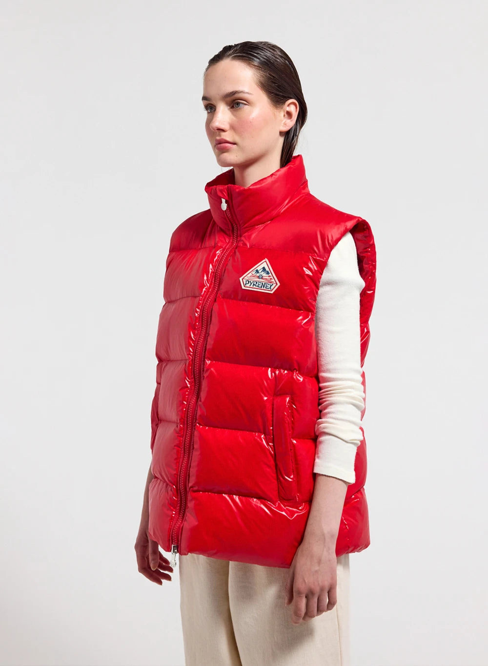 pyrenex-john-gilet-doudoune-sans-manches-unisexe-rouge image 2