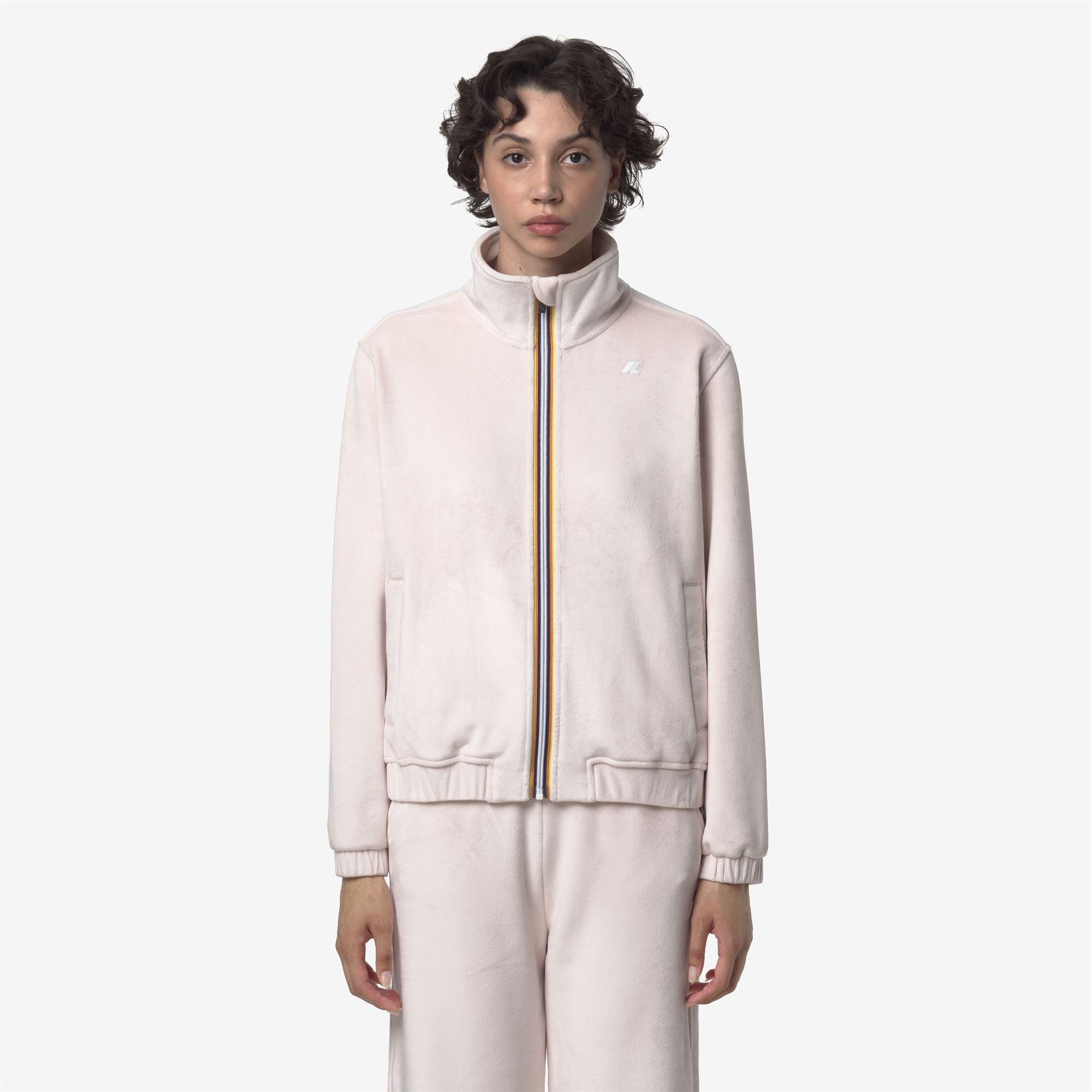 k-way-viviette-velour-polar-veste-polaire-r-versible-femme-rose-hushed image 1