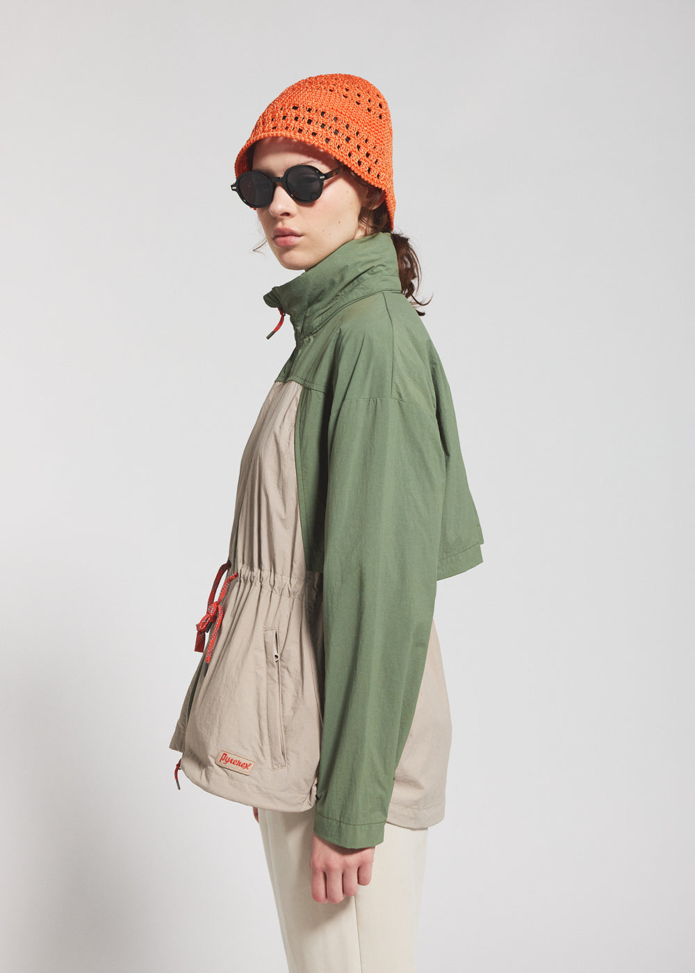 pyrenex-climb-coupe-vent-court-femme-khaki image 3