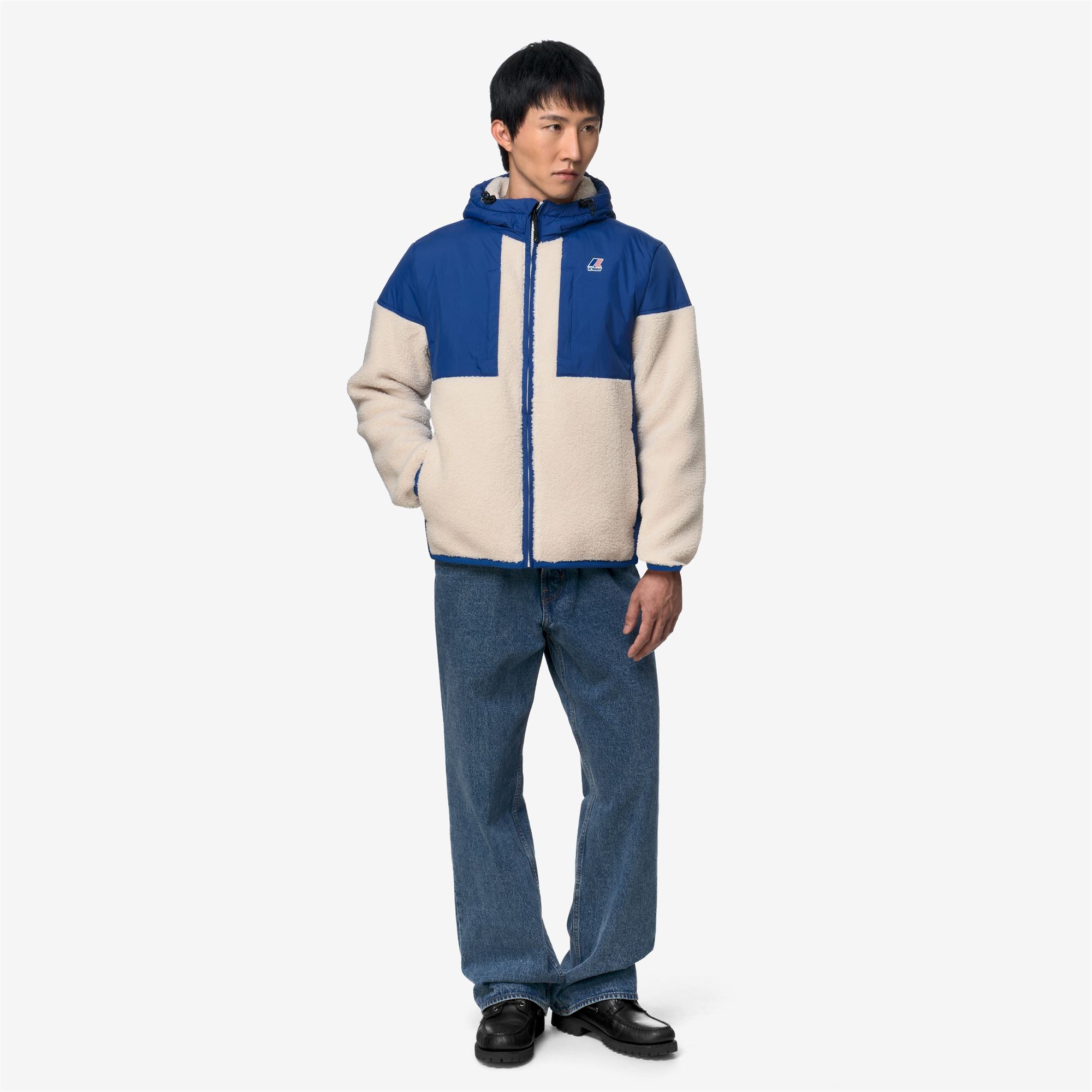 k-way-samson-4-0-orsetto-polaire-sherpa-zipp-e-unisexe-blue-royal-marine-white-t image 4