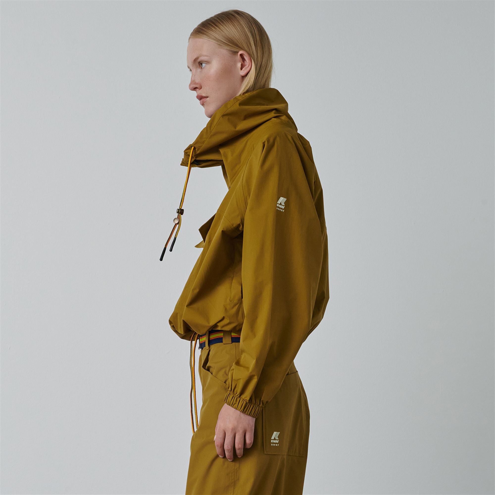 k-way-le-vrai-2-1-amiable-soisic-soeur-veste-courte-femme-brown-yellowish image 2