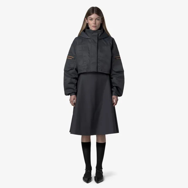 k-way-jaxie-tech-shiny-twill-veste-court-femme-blue-night image 1