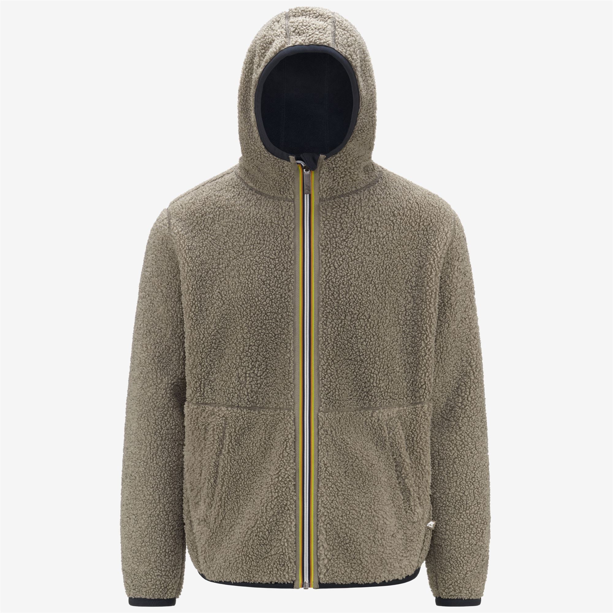 k-way-jack-sherpa-polar-double-veste-polaire-homme-blue-depth-beige-taupe image 6