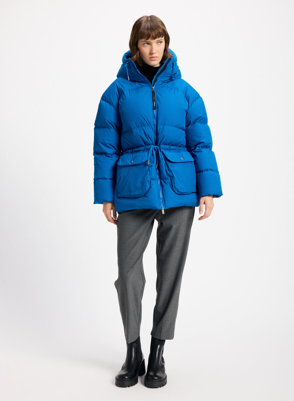 pyrenex-aule-doudoune-hiver-capuche-femme-bleu-lectrique image 2