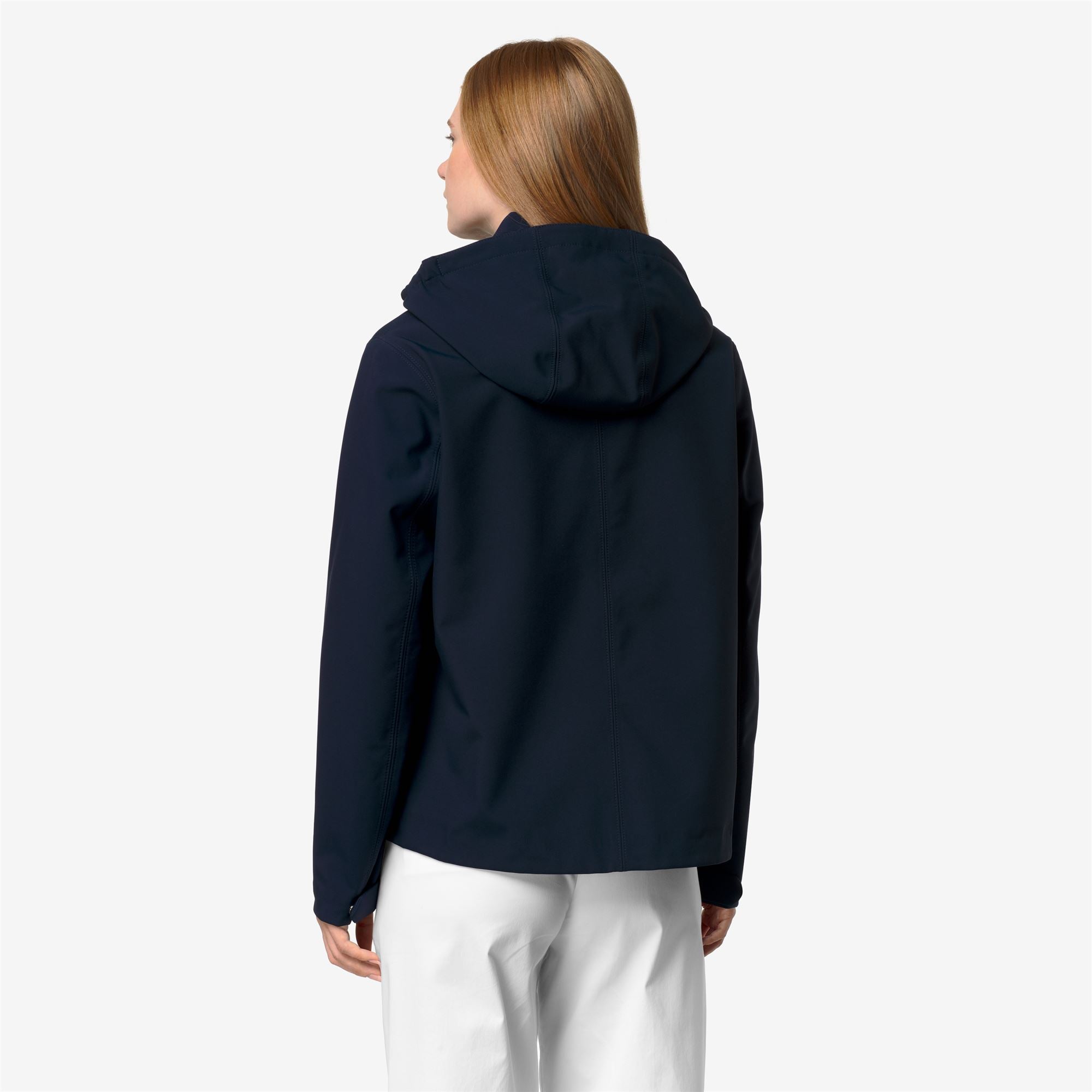 k-way-bleizou-bonded-trench-court-femme-blue-depth image 3