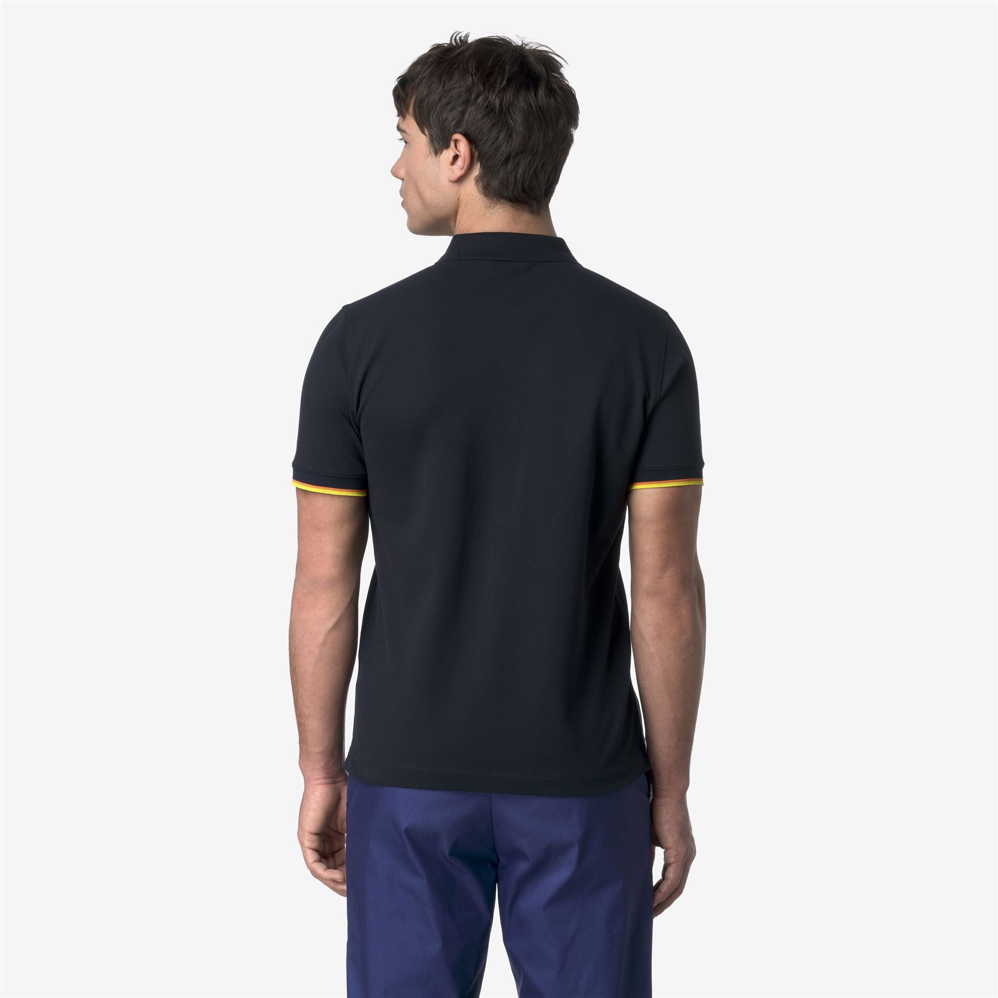 k-way-vincent-pique-slim-polo-homme-blue-depth image 3