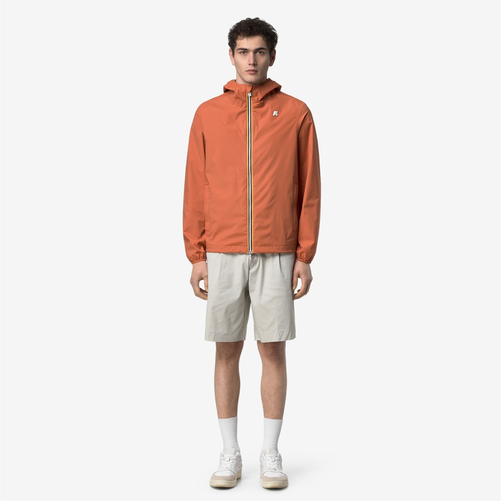 k-way-jack-stretch-nylon-jersey-veste-court-homme-orange-brownish image 1