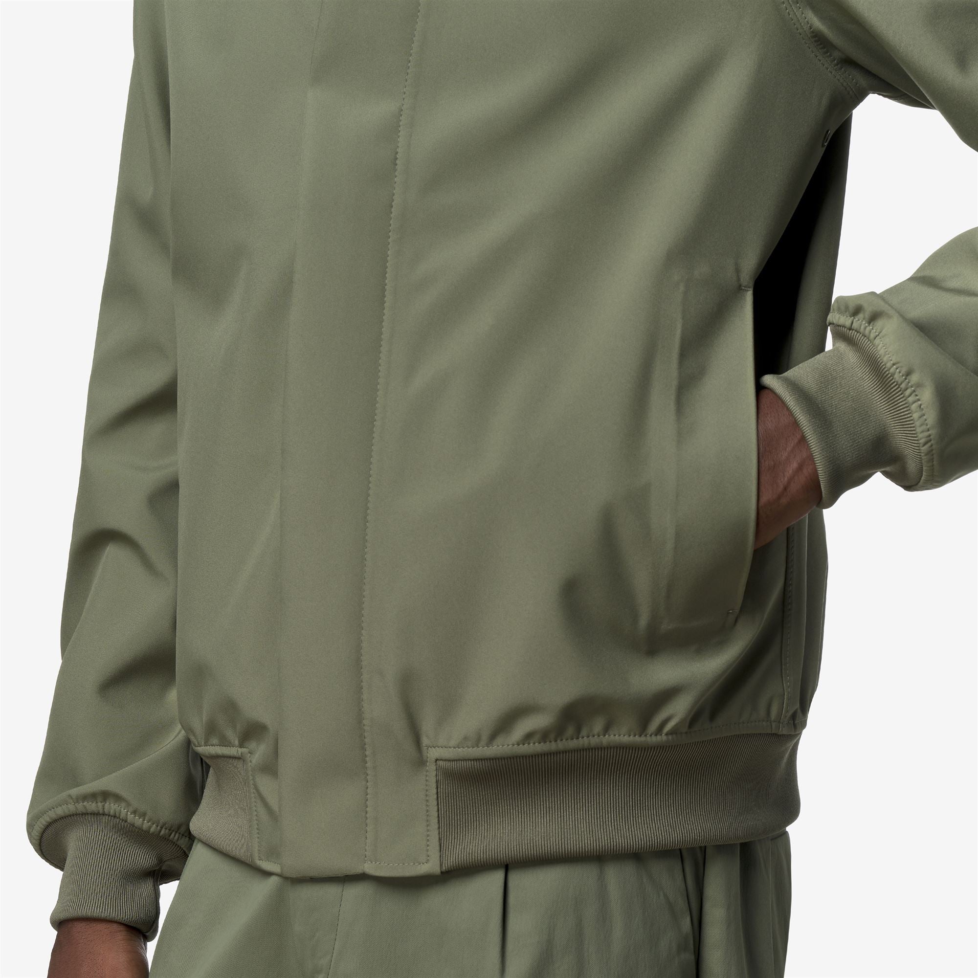 k-way-joachim-bonded-jersey-veste-court-homme-green-lichen image 4