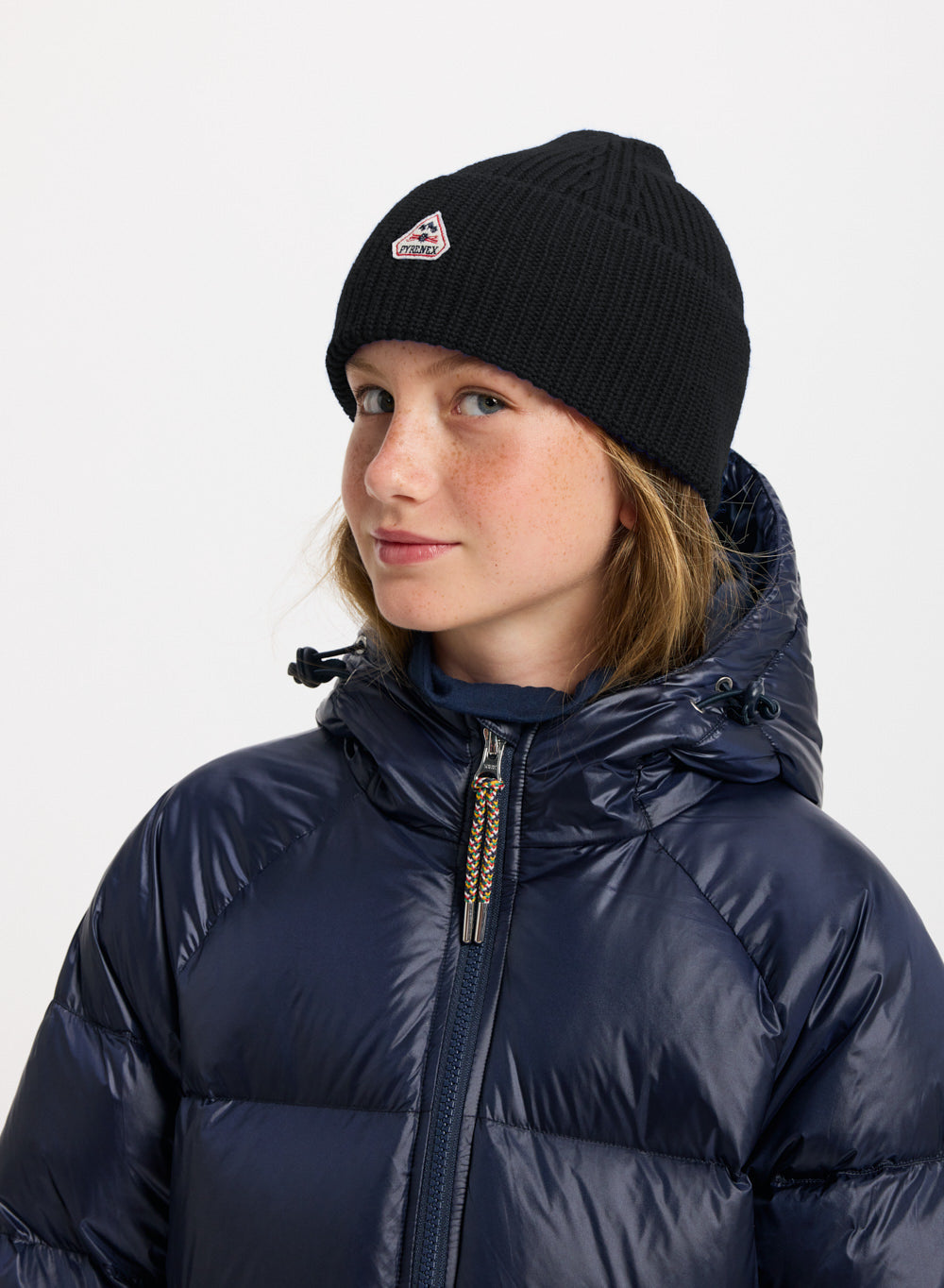 bonnet-enfant-pyrenex-roki-noir-laine-unisexe image 2