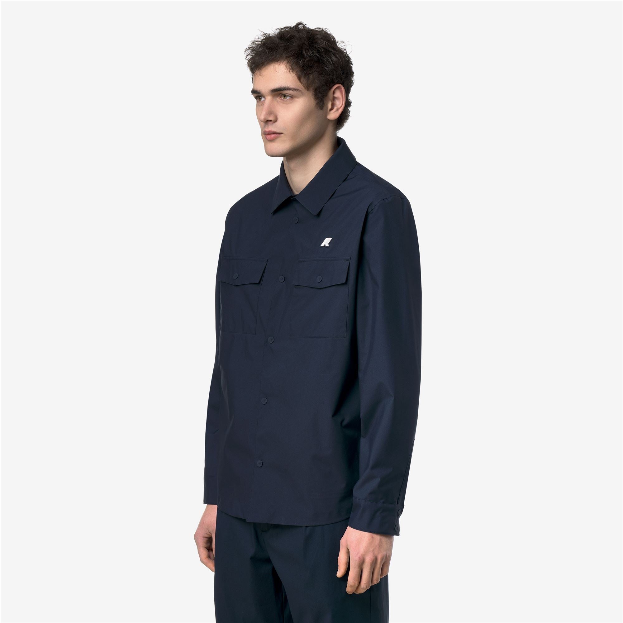 k-way-umbert-stretch-2layers-veste-court-homme-blue-depth image 2