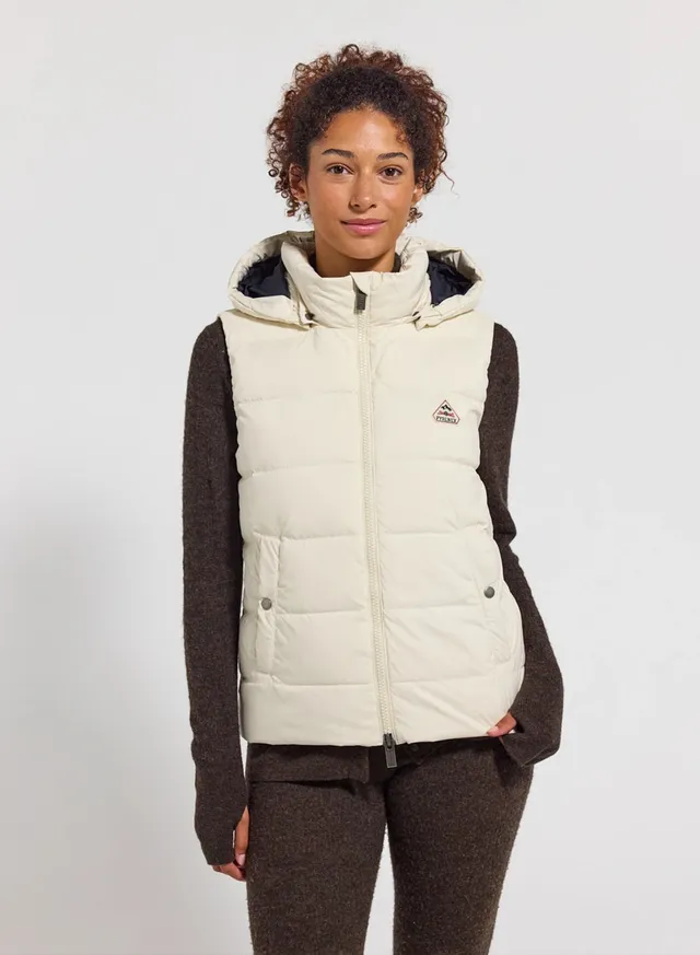 pyrenex-spoutnic-doudoune-sans-manches-femme-blanche-capuche-amovible image 1