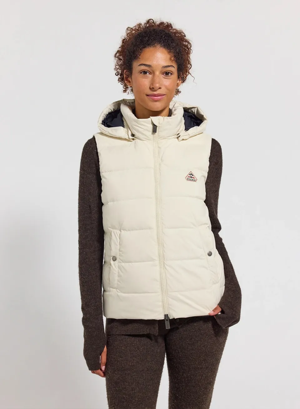 pyrenex-spoutnic-doudoune-sans-manches-femme-blanche-capuche-amovible image 1