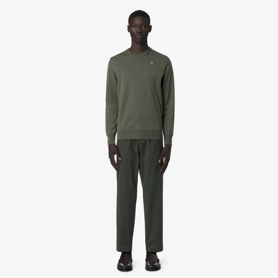 k-way-ailton-twill-tech-peach-pantalon-chino-homme-green-blackish image 1
