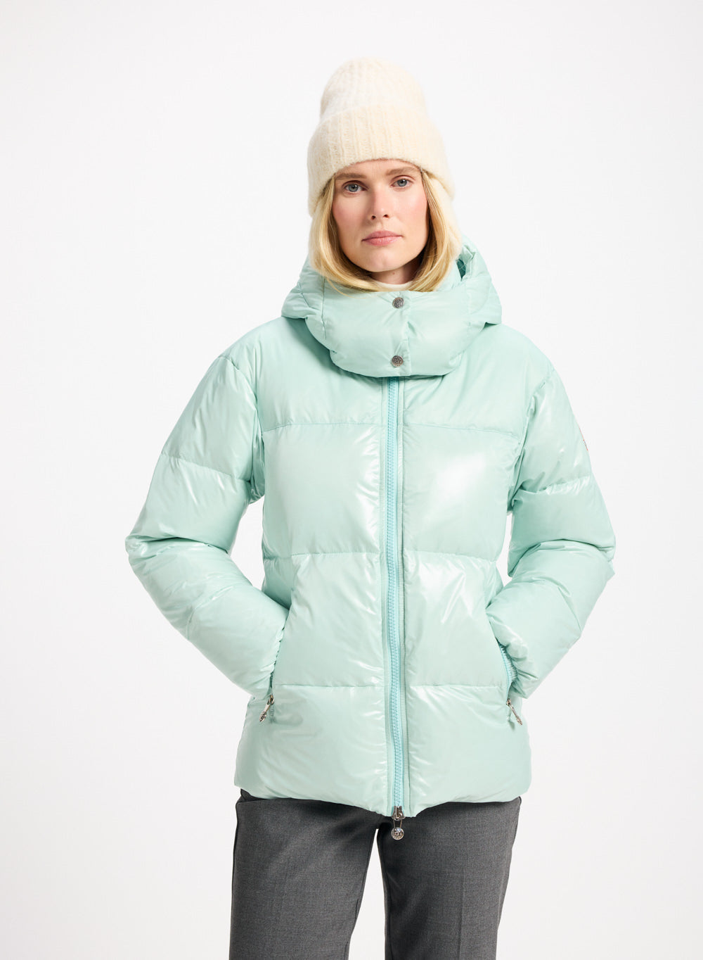 pyrenex-lively-doudoune-femme-brillante-vert-d-eau image 1