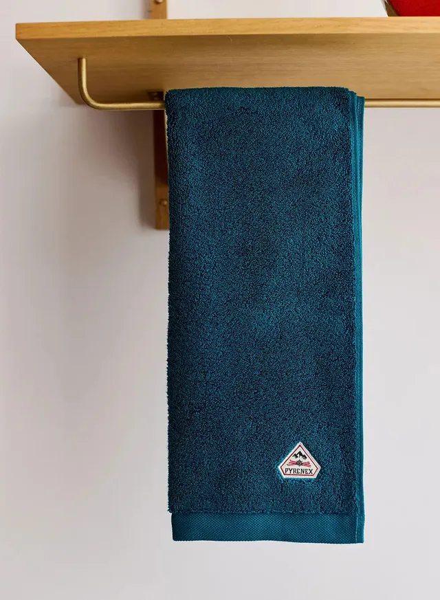 pyrenex-hana-set-de-deux-serviettes-invit-s-bleu-paon image 1
