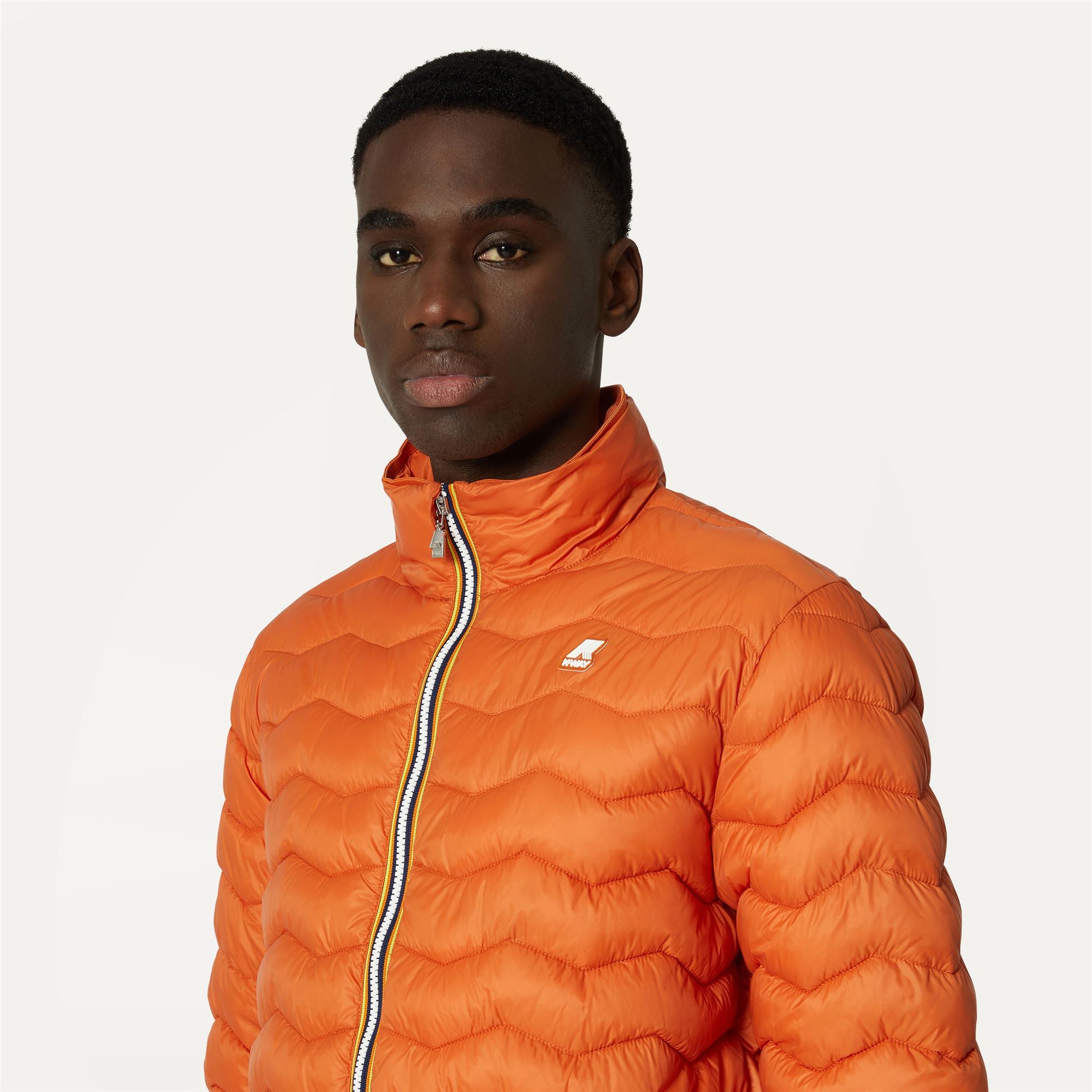 k-way-valentine-quilted-warm-veste-court-homme-orange-copper image 4