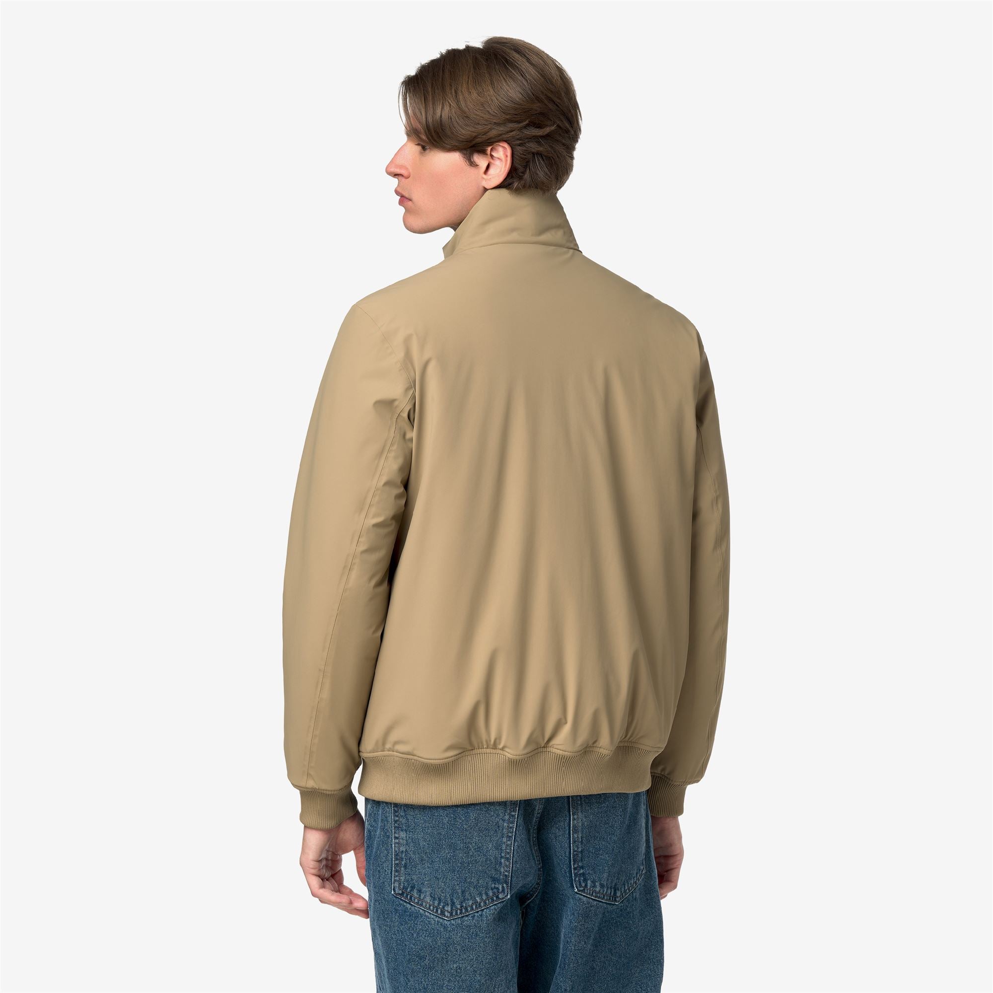 k-way-herve-st-warm-veste-marin-mi-saison-homme-beige-khaki image 3